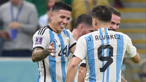 Enzo Fernández y Julián Álvarez