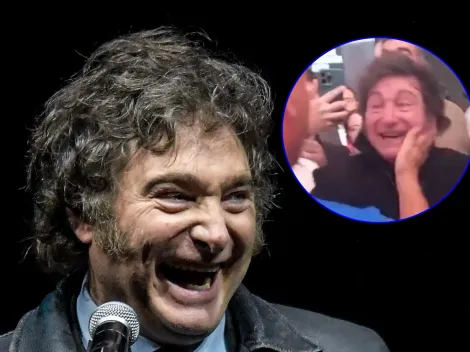 Milei, a los abrazos con un ídolo de Boca: "Este era bueno de verdad"