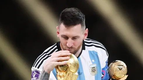 Messi con la Copa del Mundo.
