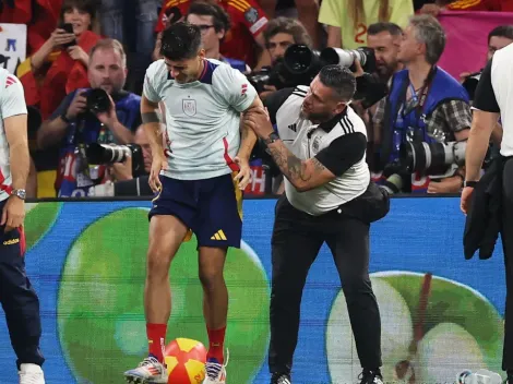 La reacción de Morata con el guardia de seguridad que lo golpeó involuntariamente