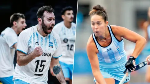 Luciano De Cecco y Rocío Sánchez Moccia, abanderados de la delegación argentina.