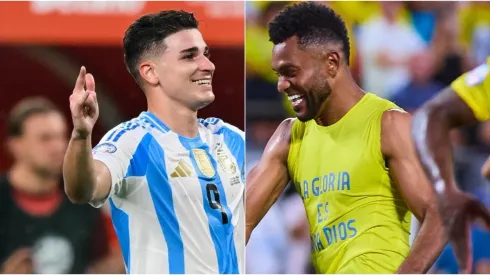 Julián Álvarez y Miguel Ángel Borja