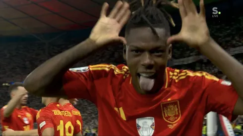 El festejo de Nico Williams.