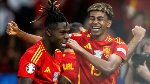 El festejo de los jugadores españoles.