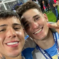 VIDEO El enorme gesto de Julián Álvarez y Enzo Fernández con Juanfer Quintero tras la final de la Copa América 2024