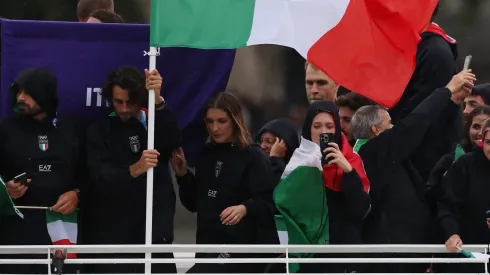 Arianna Errigo y Gianmarco Tamberi, abanderados de la delegación italiana.