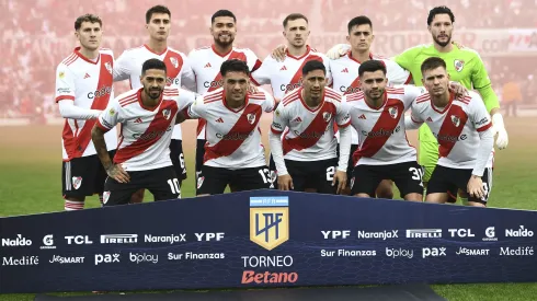 El equipo de River ante Lanús.