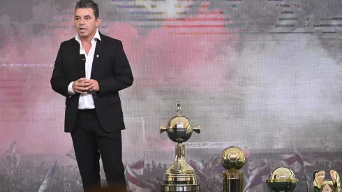Marcelo Gallardo en su presentación en River.