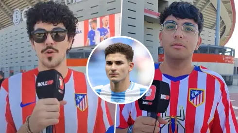 Los hinchas del Atlético de Madrid ya palpitan el arribo de Julián Álvarez.