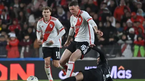 Franco Carboni en un amistoso ante Olimpia.