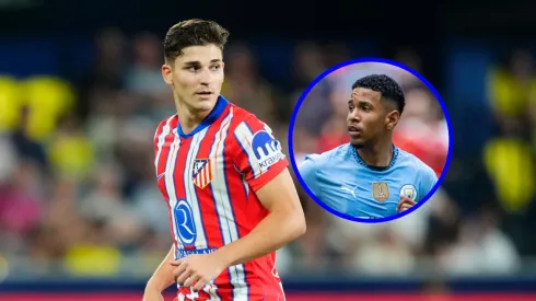 Julián Álvarez, jugando para Atlético de Madrid y Savinho, llamado a ser su reemplazo en el City.