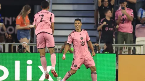 Luis Suárez celebra su gol ante Cincinnati.