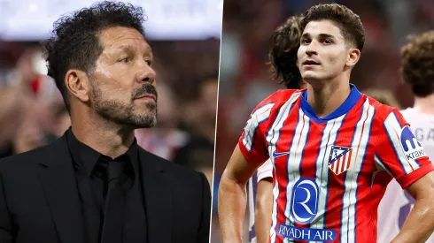 Diego Simeone analizó con BOLAVIP el primer partido de Julián Álvarez como titular en el Atlético de Madrid.
