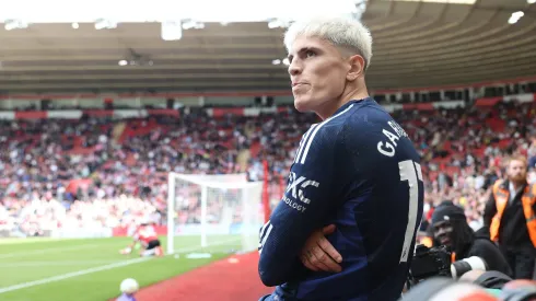 Alejandro Garnacho celebra su gol en Manchester United