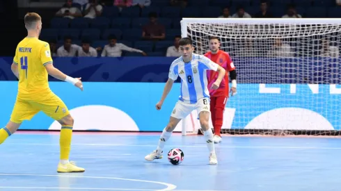 Argentina, en el primer partido ante Ucrania en el Mundial.