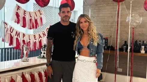 Fernando Gago, junto a su pareja, Verónica Laffite. (Instagram)