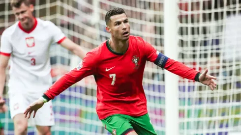 Cristiano Ronaldo, tras convertir un gol más con Portugal ante Polonia.