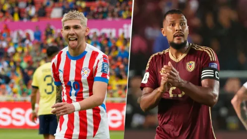 Julio Enciso y Salomón Rondón, figuras de Paraguay y Venezuela.