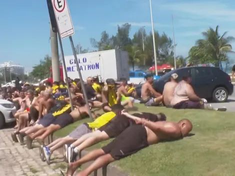 Violencia en Brasil antes de Botafogo vs. Peñarol: un jugador de Flamengo quedó en medio de los incidentes