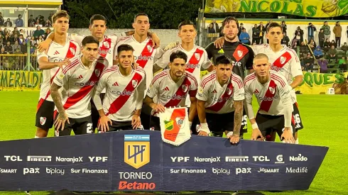 El equipo de River ante Defensa y Justicia.