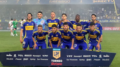 El equipo titular de Boca ante Riestra.