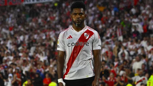 Miguel Borja fue criticado por los hinchas de River por un particular gesto.