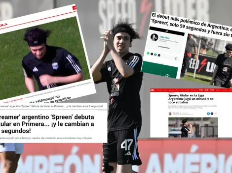 La presencia de Spreen en el Riestra vs. Vélez tuvo repercusión mundial