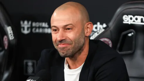 Javier Mascherano, durante su conferencia de prensa de presentación en Inter Miami.