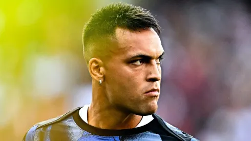 Lautaro Martínez fue el único que habló con la prensa del plantel del Inter tras la derrota con el AC Milan.