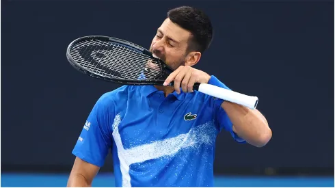 Novak Djokovic, muy molesto.