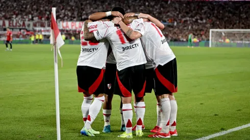 Los jugadores de River Plate festejan en el Monumental.