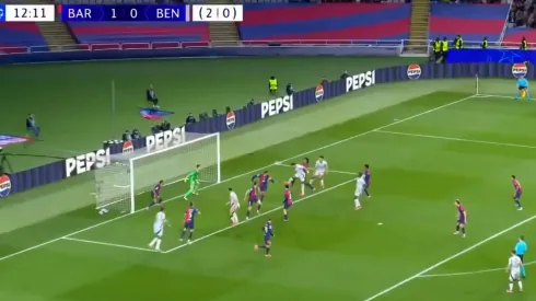 El gol de Nicolás Otamendi al Barcelona con Benfica por la Champions League