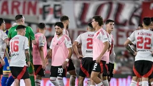 El equipo de River en el empate ante Rosario Central.
