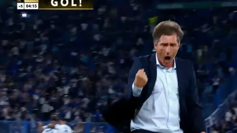 La reacción de Barros Schelotto al agónico triunfo de Vélez ante Peñarol por Copa Libertadores