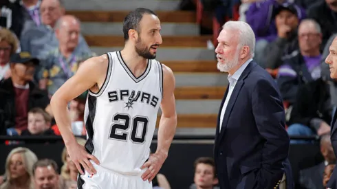 Manu Ginóbili y Gregg Popovich en San Antonio Spurs.