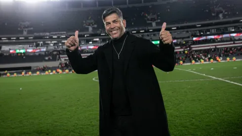 Sergio Gómez en el Monumental tras la victoria