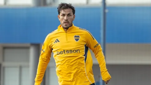 Leandro Paredes, futbolista de Boca Juniors, durante el entrenamiento en Boca Predio.