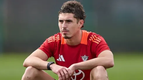 Joaquín Panichelli, durante su estadía en Mirandés. (Foto: Prensa Mirandés)