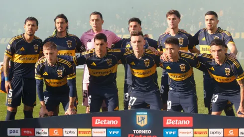 Los jugadores de Boca ante Racing.