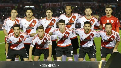 El equipo de River en la derrota ante el DIM en la Libertadores 2017.