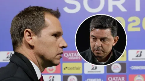 Jorge Brito y Marcelo Gallardo, presidente y entrenador de River Plate.