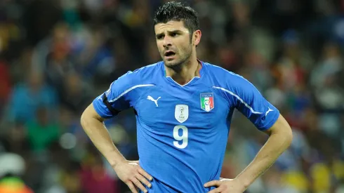 Vincenzo Iaquinta con la camiseta de Italia.