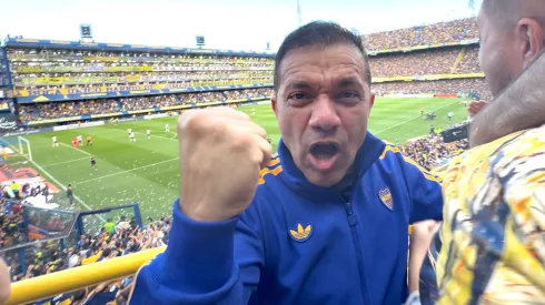 Pedro Iarley, ex jugador de Boca, durante la victoria ante River. (@IarleyDantas)