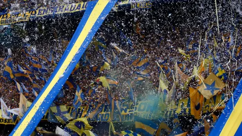 Los hinchas de Boca en el Superclásico.