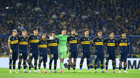 Los jugadores titulares de Boca ante Talleres.