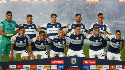 El equipo de Gimnasia en el triunfo ante River.
