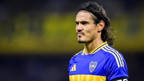Edinson Cavani durante un partido de Boca.