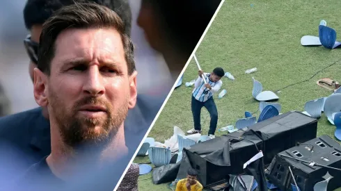 (Imágenes de Getty) Lionel Messi tuvo que evacuar el Estadio de Calcuta.