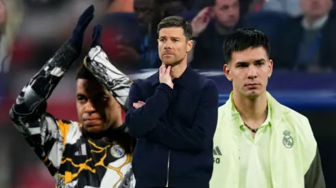 (Foto editada con IA de Gemini a partir de imágenes de Getty) Xabi Alonso echará mano a Mbappé y Mastantuono.