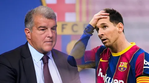 Joan Laporta y Lionel Messi.